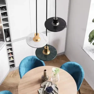 Modern Marble & Brass Finish Pendant Light PB010 1