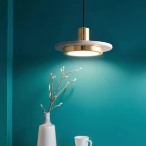 Modern Marble & Brass Finish Pendant Light PB010 2