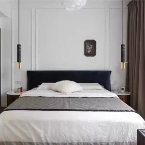 Modern Brass Metal & Marble Tube Pendant Light PB018 4