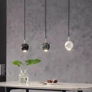 Contemporary Marble Orb Pendant Light PB020 4