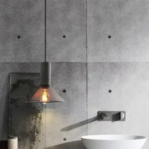 Industrial Concrete & Metal Pendant Light PC005 2