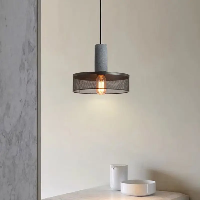Industrial Concrete & Metal Pendant Light PC005 7