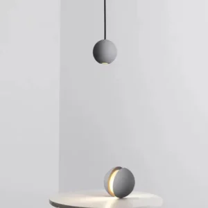 Modern Concrete Sphere Pendant Light PC007 1