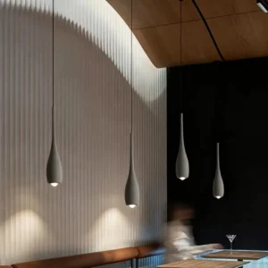 Scandinavian Concrete Teardrop Pendant Light PC009 2