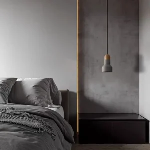 Minimalist Concrete&wood Pendant Light PC012 1