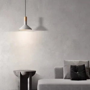 Minimalist Concrete&wood Pendant Light PC012 3