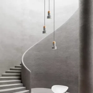 Minimalist Concrete&wood Pendant Light PC012 4