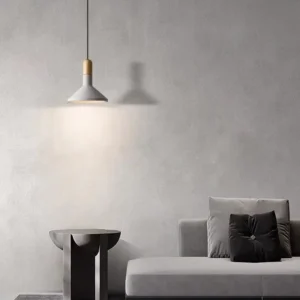 Minimalist Concrete&wood Pendant Light PC012 7
