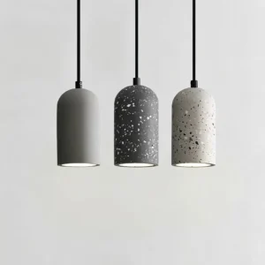 Modern Terrazzo/Concrete Cylinder Pendant Light PC013 2