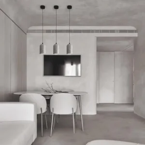 Modern Terrazzo/Concrete Cylinder Pendant Light PC013 4