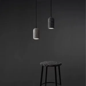 Modern Terrazzo/Concrete Cylinder Pendant Light PC013 5