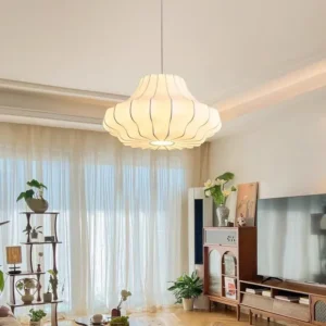 Modern Silk Lantern Pendant Light P5002 5