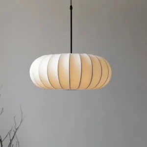 Modern Natural Silk Oval Pendant Light P5005 5