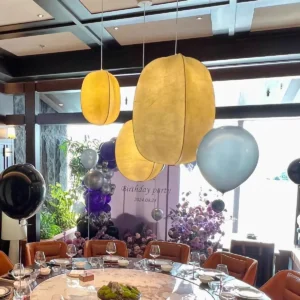 Organic Modern Silk Pendant Light P5007 3