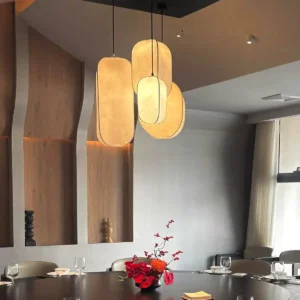Organic Modern Silk Pendant Light P5007 4