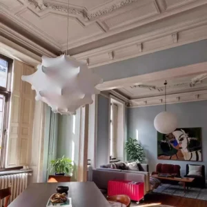 Modern Natural Silk Cloud Pendant Light P5008 3