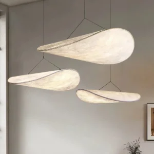 Minimalist Natural Silk Hanging Lamp P5012 1