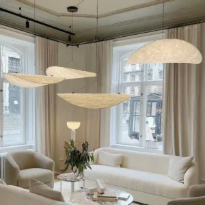 Minimalist Natural Silk Hanging Lamp P5012 4