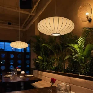 Handcrafted Natural Silk Pendant Light P5014 4