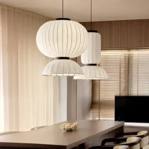 Modern Natural Silk Cluster Pendant Light P5021 3