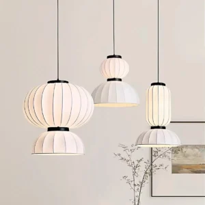 Modern Natural Silk Cluster Pendant Light P5021 4