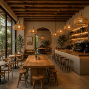 Organic Modern Wooden Pendant Light PD001 2