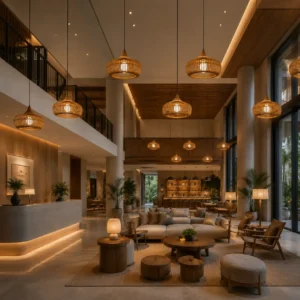 Organic Modern Wooden Pendant Light PD001 3