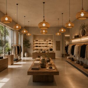 Organic Modern Wooden Pendant Light PD001 6