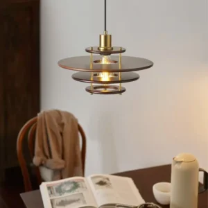 Modern Layered Smoked Glass Pendant Light PD004 6