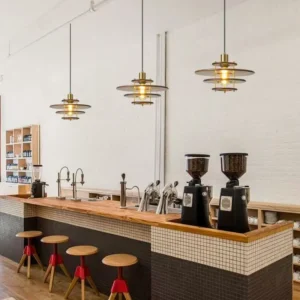 Modern Layered Smoked Glass Pendant Light PD004 8