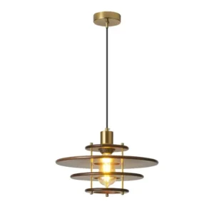 Modern Layered Smoked Glass Pendant Light PD004 10