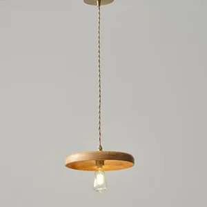 Modern Solid Wood Disc Pendant Light PD005 3
