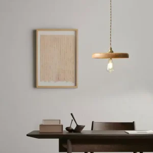 Modern Solid Wood Disc Pendant Light PD005 6