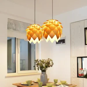 Scandinavian Pinecone Wooden Pendant Light PD006 1