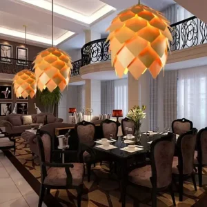 Scandinavian Pinecone Wooden Pendant Light PD006 2