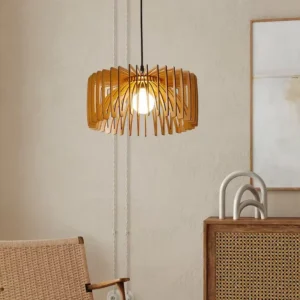 Geometric Wooden Pendant Light PD008 3