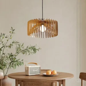 Geometric Wooden Pendant Light PD008 5