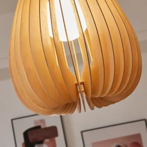 Scandinavian Teardrop Wooden Pendant Light PD009 1