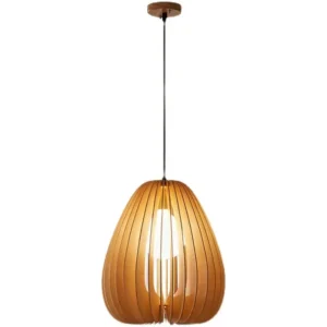 Scandinavian Teardrop Wooden Pendant Light PD009 3