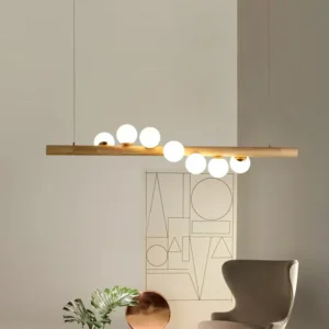 Modern Wooden Linear Globe Chandelier PD014 3