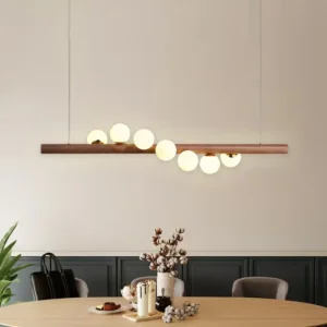 Modern Wooden Linear Globe Chandelier PD014 4