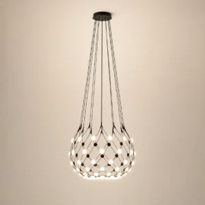 Sculptural Black Wire LED Chandelier BP2020