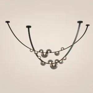 Sculptural Smoked Glass Chandelier BP2022