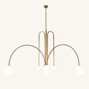 Sculptural Arc Globe Pendant Chandelier BP2032