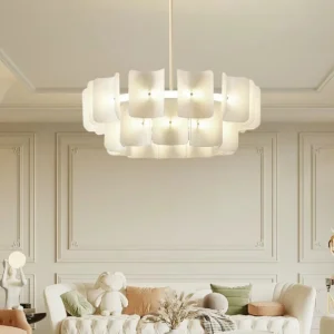 Modern Ribbed Acrylic Chandelier BP2014 1