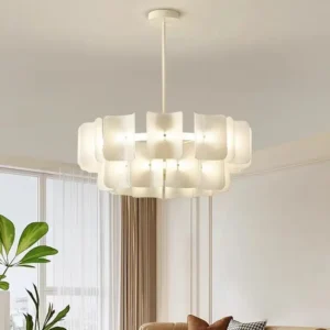 Modern Ribbed Acrylic Chandelier BP2014 4