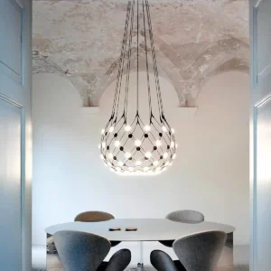 Sculptural Black Wire LED Chandelier BP2020 2