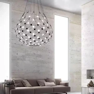 Sculptural Black Wire LED Chandelier BP2020 4