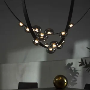 Sculptural Smoked Glass Chandelier BP2022 1