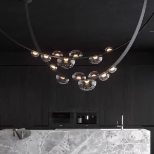 Sculptural Smoked Glass Chandelier BP2022 3